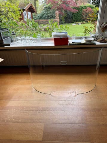 Glazen haardscherm - Wegens verhuizing