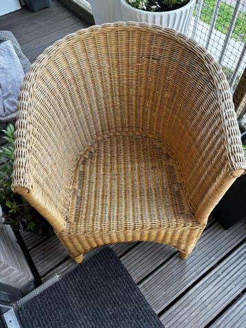 Rieten stoel