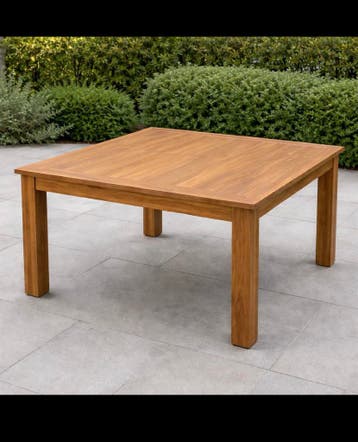 GRATIS Vierkante teakhouten eettafel
