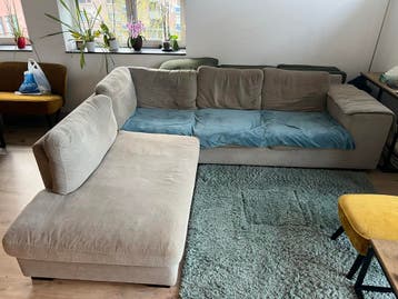 GRATIS!! Hoekbank - Gebruikt, opknapper.