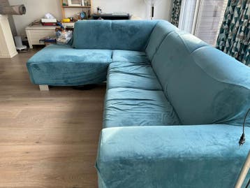 *gratis* hoekbank met turquoise bank hoes