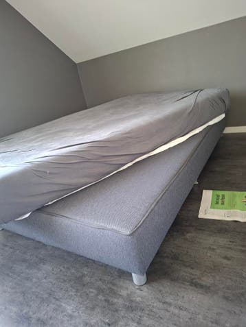 Boxspring grijs 120x200 cm