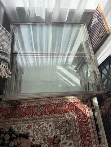 Glazen salontafel 92x92 cm