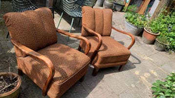 GRATIS 2 fauteuils vintage leuke print