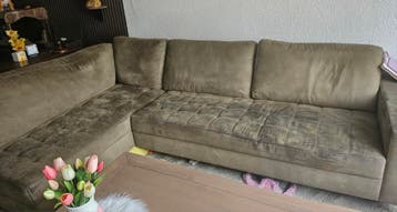 Gratis hoekbank olijfgroen