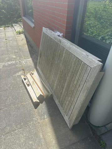 Houten tuintafel - opknapper