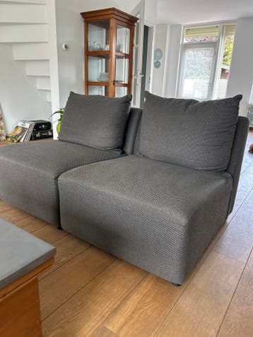 Bank in 2 losse delen - Grijs/bruin