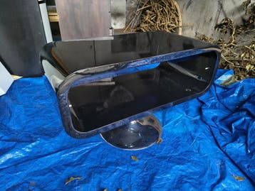 Retro Pianolak Meubel met Chromen Voet