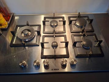 Bosch gaskookplaat met wokbrander - 5 pitten