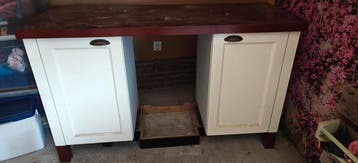 Aanrechtblad voor bijkeuken of schuur