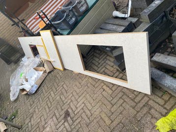 Aanrechtblad ruim 4 mtr zgan