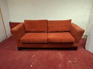 Rode tweepersoonsbank