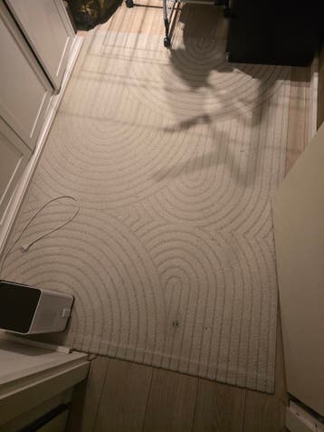 Lichtkleurig vloerkleed met patroon