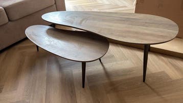 2-delige salontafel organische vorm