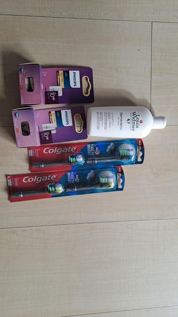 Colgate opzetborstels, Philips LED, Louis Widmer sham
