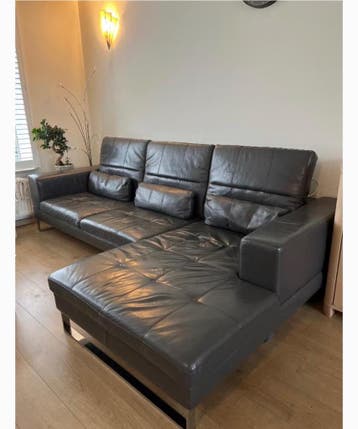 Echt leren bank GRATIS
