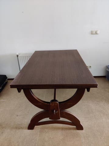 Vintage eiken eetkamertafel uitschuifbaar