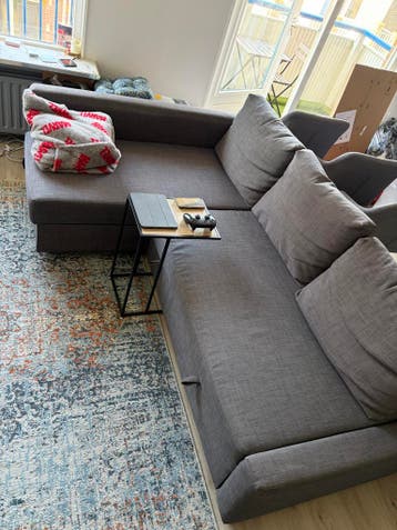 Grijze Hoekbank met Slaapfunctie