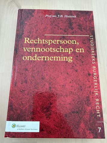 Rechtspersoon, vennootschap en onderneming 3e druk