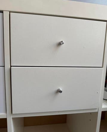 Witte laddes Ikea voor in de kallax kast