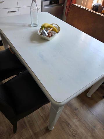 Massieve eettafel met lade - landelijke stijl