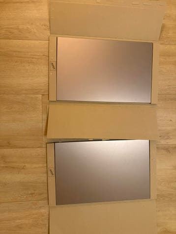 2 gebruikte IKEA RIKSVIKEN deurtjes brons effect