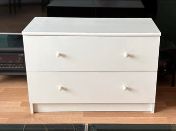 Ladekastje wit, 80 cm breed