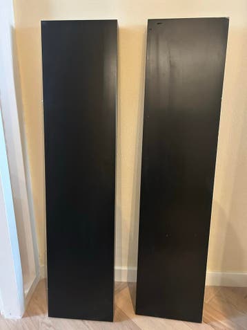 2x IKEA Lack wandplanken zwartbruin 110x26cm