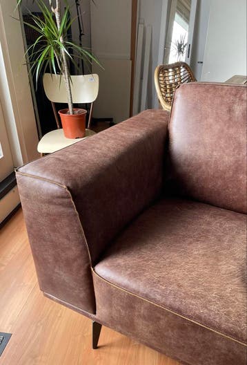 Leren fauteuil met industriële look Gratis