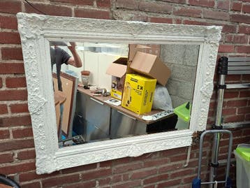 grote spiegel met facetglas 112 x 82 cm GRATIS