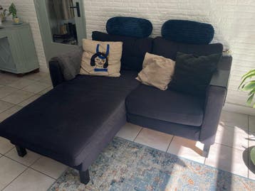 Gratis tweezitsbank met chaise longue af te halen