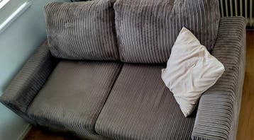 Rib fluwelen bank taupe zsm ophalen