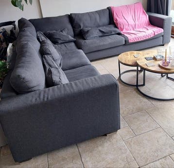 Hoekbank Antraciet