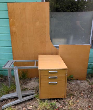 GRATIS Ikea galant hoekbureau met ladeblok