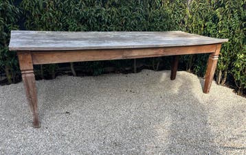 Grote teakhouten eettafel 240x90 cm