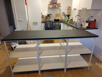 Ikea keukeneiland met aanrechtblad
