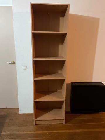 Houten boekenkast met 5 planken - Lichtbruin