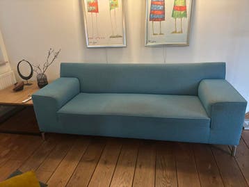 Gratis Driezitsbank turquoise stof, ongeveer 210 cm