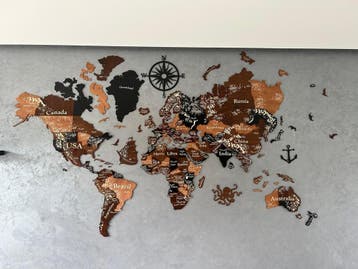 Landkaart met namen voor op de muur - Gratis af te halen