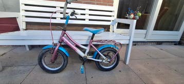 Leuke kinderfiets roze/blauw - ideaal voor de kleintjes!