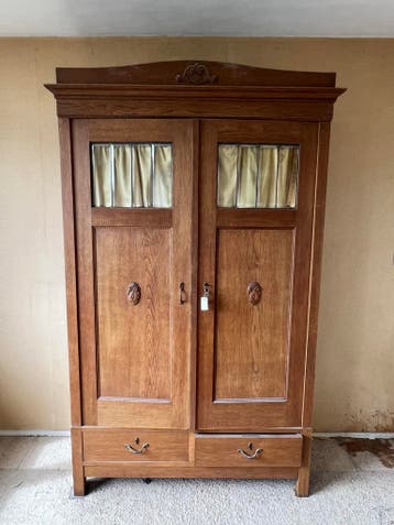 Prachtige Retro Slaapkamer Kast - Eikenhout