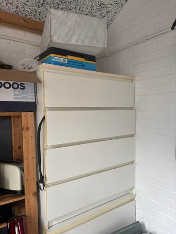 Gratis IKEA MALM kast - Wit - 5 lades