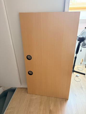 Bureaublad 146,5x80cm, 3cm dik met kabeldoorvoer