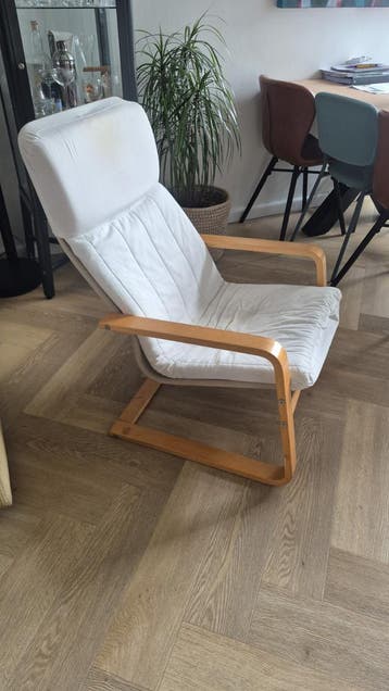 Ikea Pong fauteuil stoel Crème