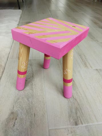 Krukje hout, handbeschilderd