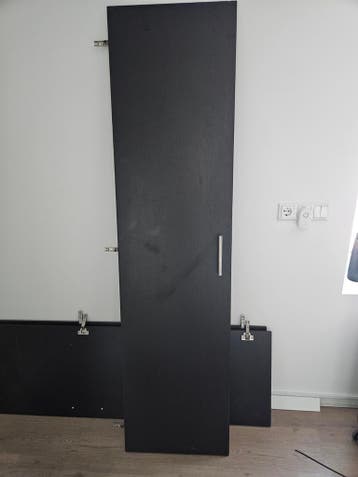 3 donkerbruine PAX deuren incl. scharnieren