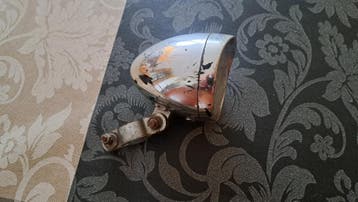 Vintage fiets voorlamp, chroom, gebruikt