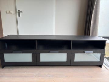 Brimnes IKEA -Zwart TV-meubel met lades en open vakken
