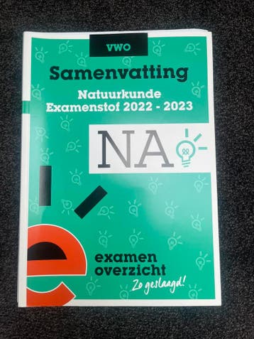 Examen overzicht Natuurkunde VWO 2023