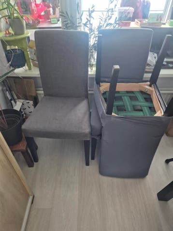 Zes grijze eetkamerstoelen - comfortabel en stijlvol